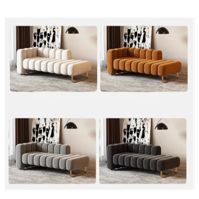 CAL Modern Velvet Ottoman