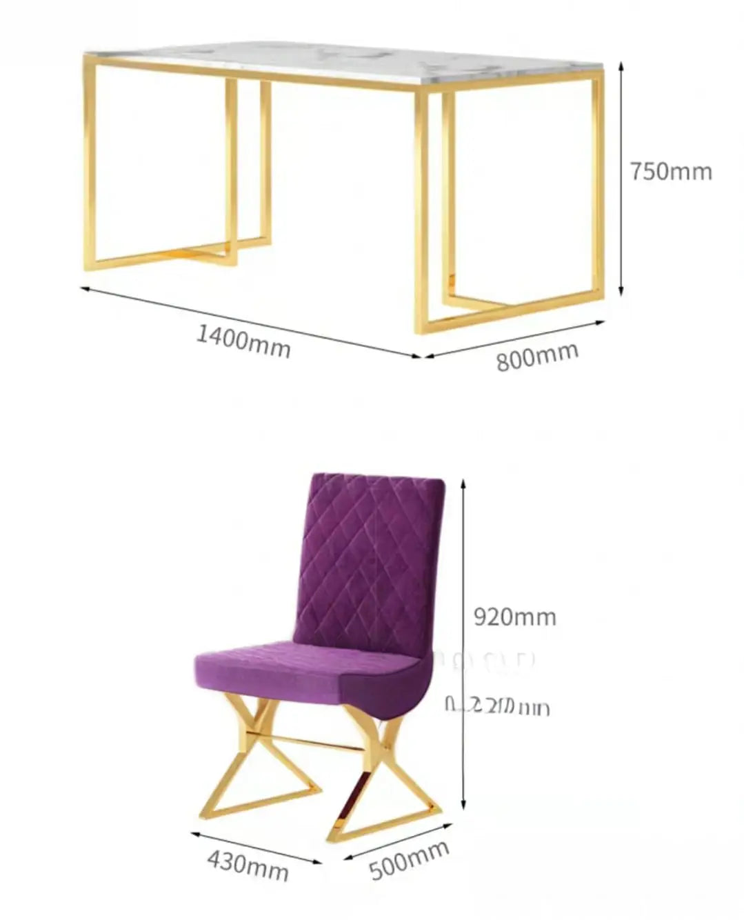 CAVEN Modern Marble Dining Table & Chairs
