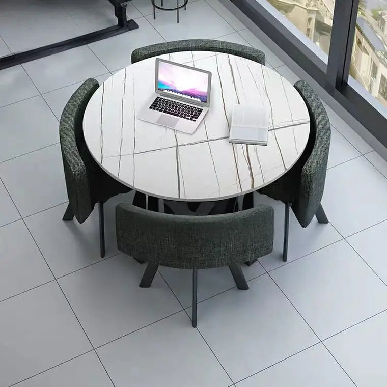 TISE Modern Marble Dining Table & Chairs