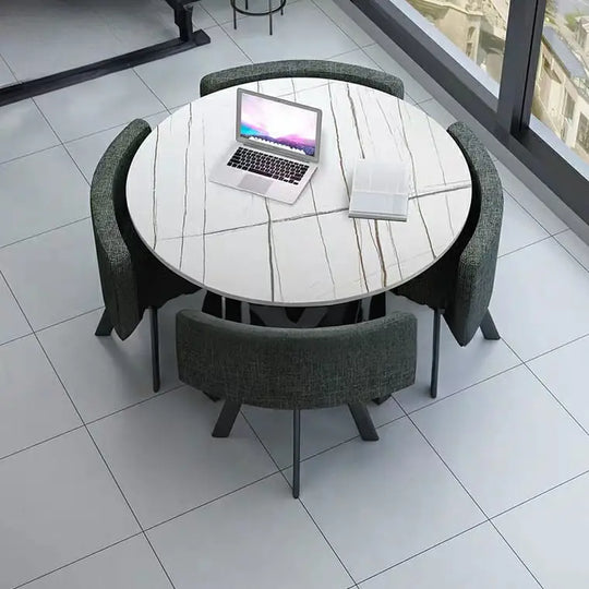 TISE Modern Marble Dining Table & Chairs
