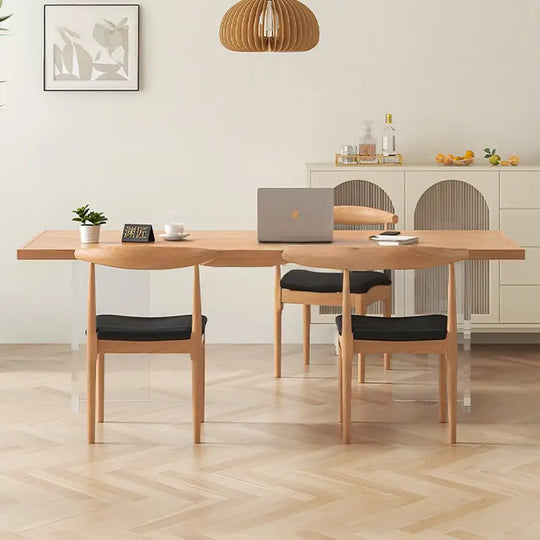 BRAD Modern Herringbone Solid Wood Dining Table
