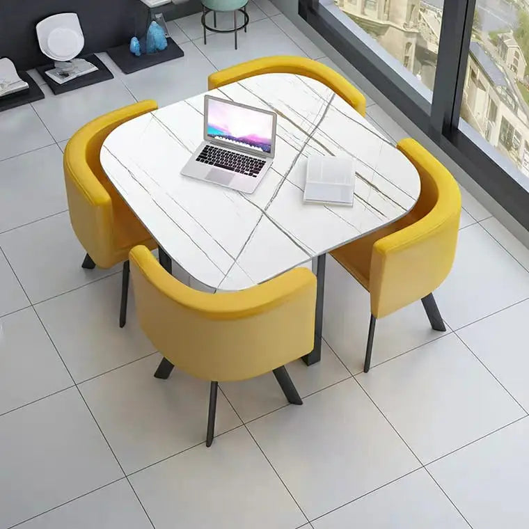 TISE Modern Marble Dining Table & Chairs