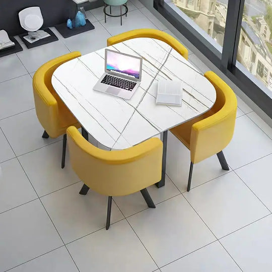 TISE Modern Marble Dining Table & Chairs