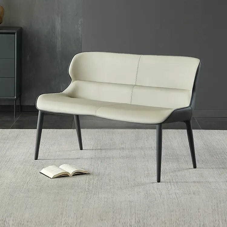 AMAURY Modern Leather Dining Bench & Chairs