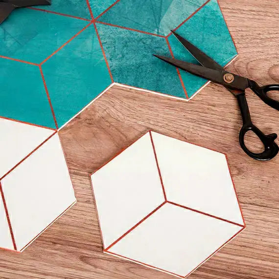 ALAN Modern Hexagon Entryway Floor Rug