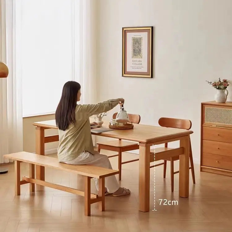 LOUIS Japandi Solid Wood Dining Table