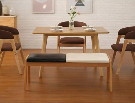 ADRIEA  Scandinavian Solid Wood Dining Bench
