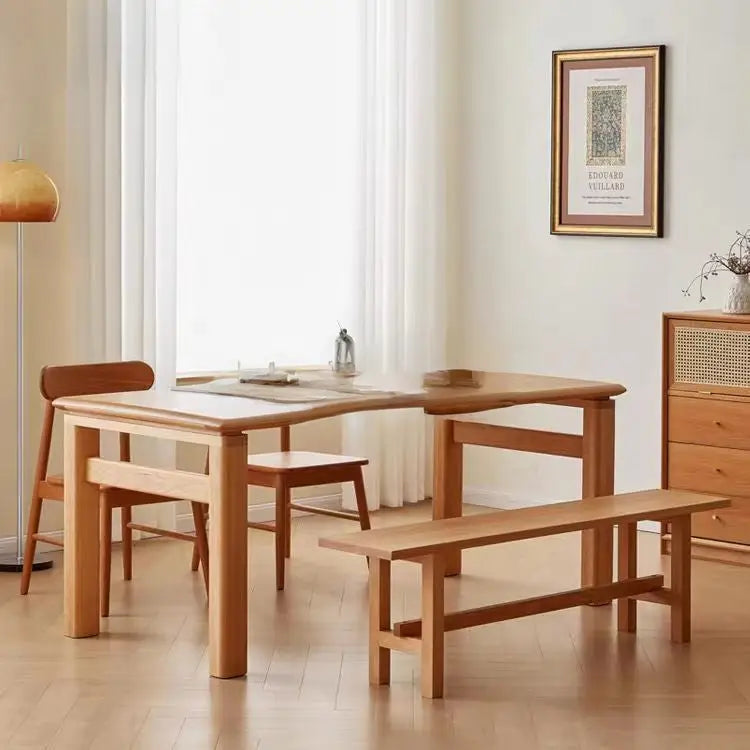 LOUIS Japandi Solid Wood Dining Table