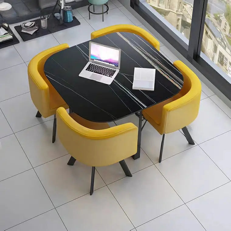 TISE Modern Marble Dining Table & Chairs