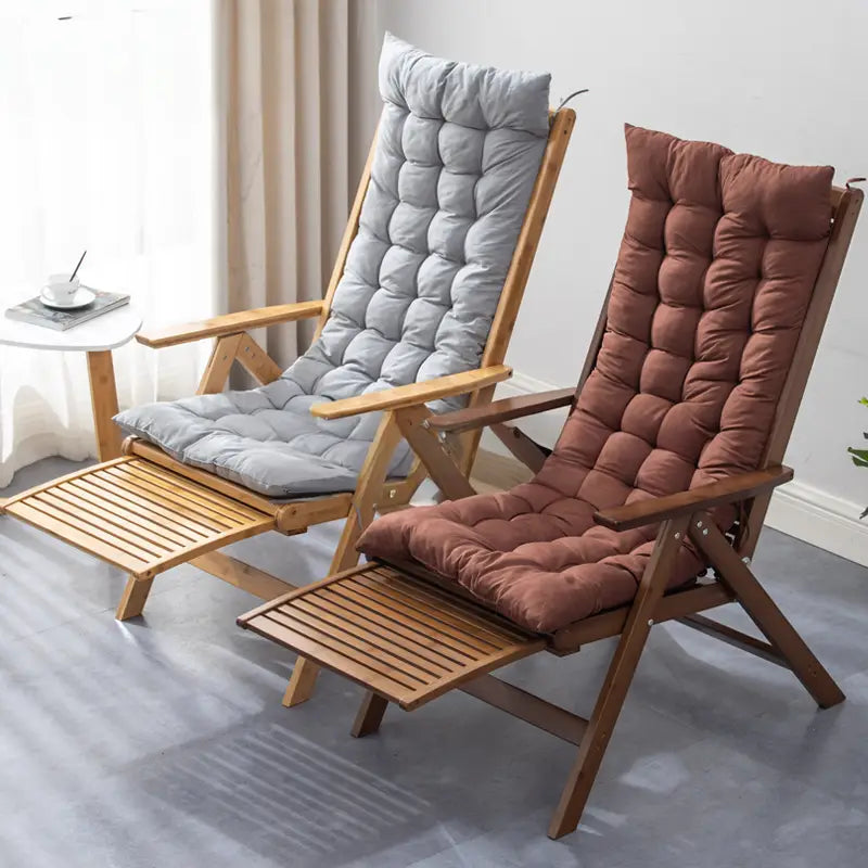 AMES Japanese Solid Wood Recliner Armchair