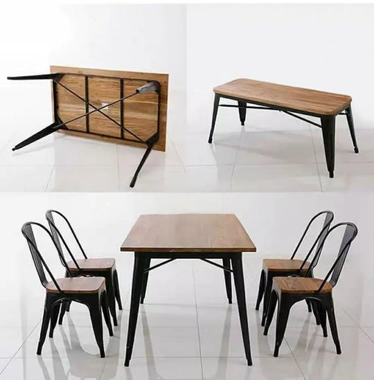 ARCANE Industrial Solid Wood Dining Table