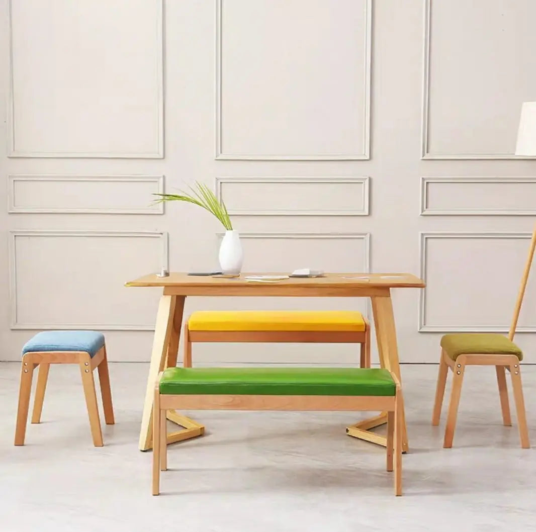 ADRIEA  Scandinavian Solid Wood Dining Bench