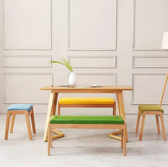 ADRIEA  Scandinavian Solid Wood Dining Bench