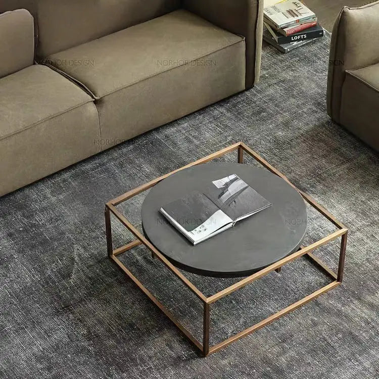 ALEXANDRA Modern Industrial Coffee Table