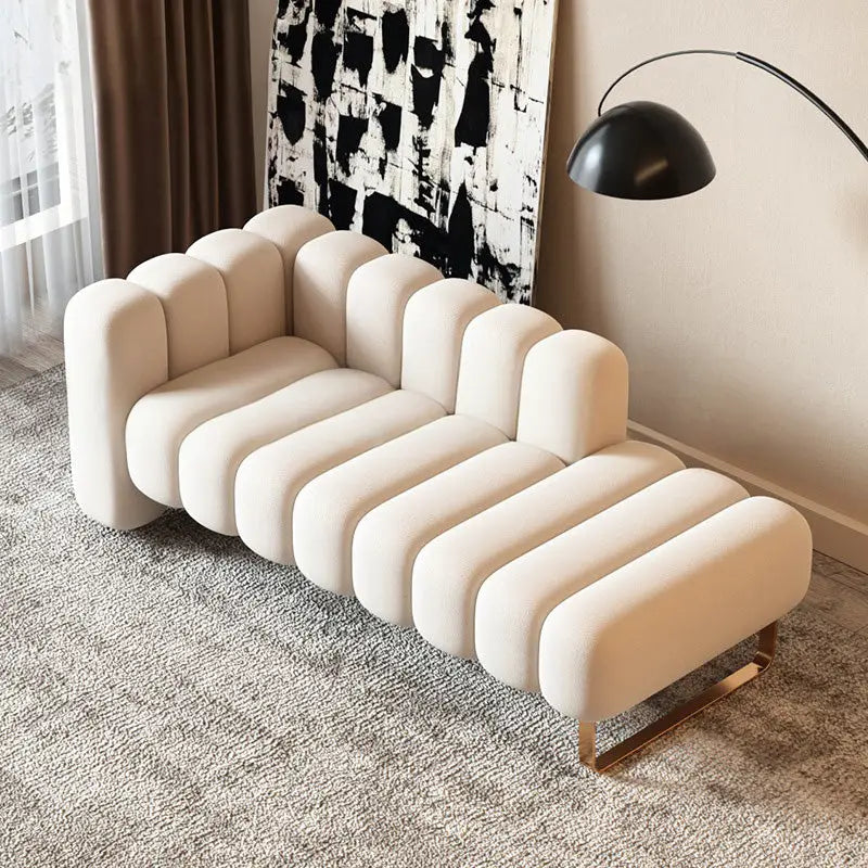 CAL Modern Velvet Ottoman