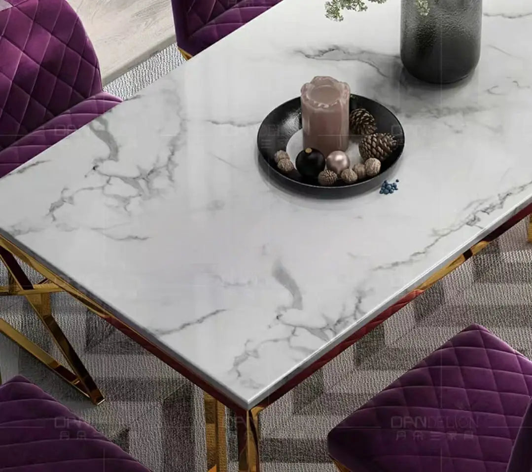 CAVEN Modern Marble Dining Table & Chairs