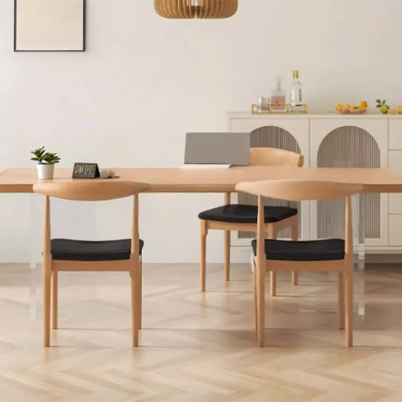 BRAD Modern Herringbone Solid Wood Dining Table