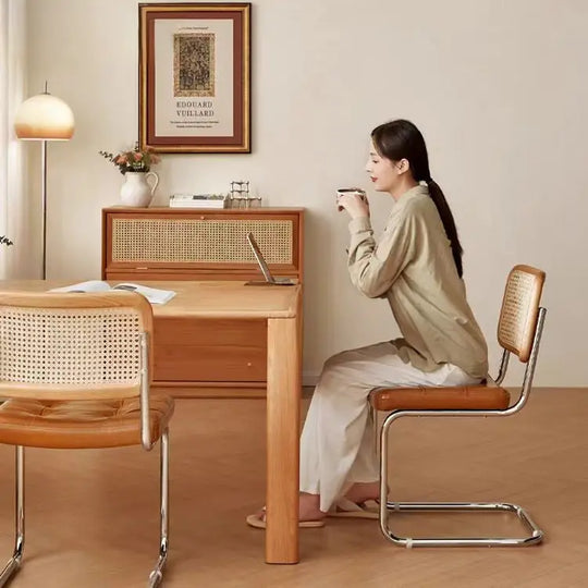 LOUIS Japandi Solid Wood Dining Table
