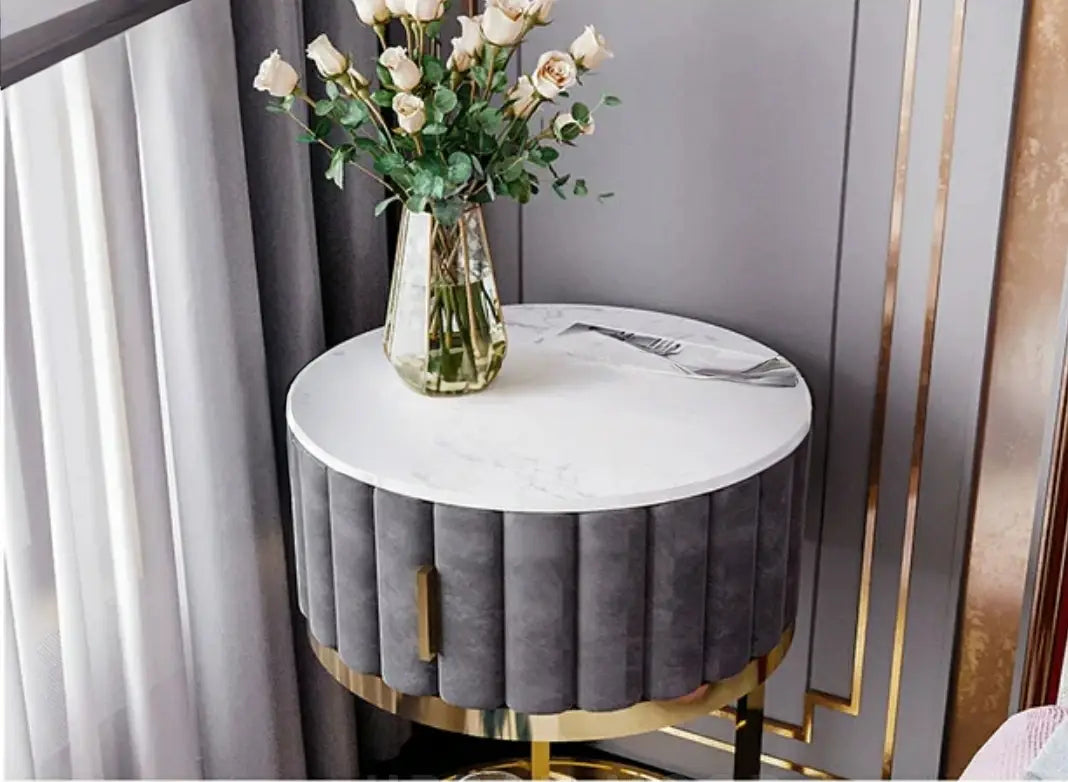 KIRSTEEN Modern Marble Bedside Table