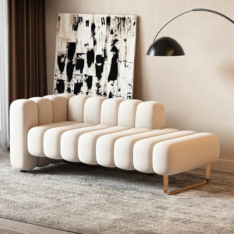 CAL Modern Velvet Ottoman