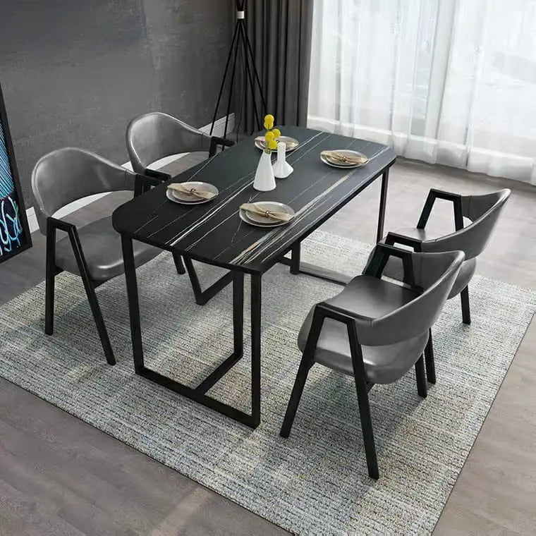 HORNET Modern Marble Dining Table & Chairs