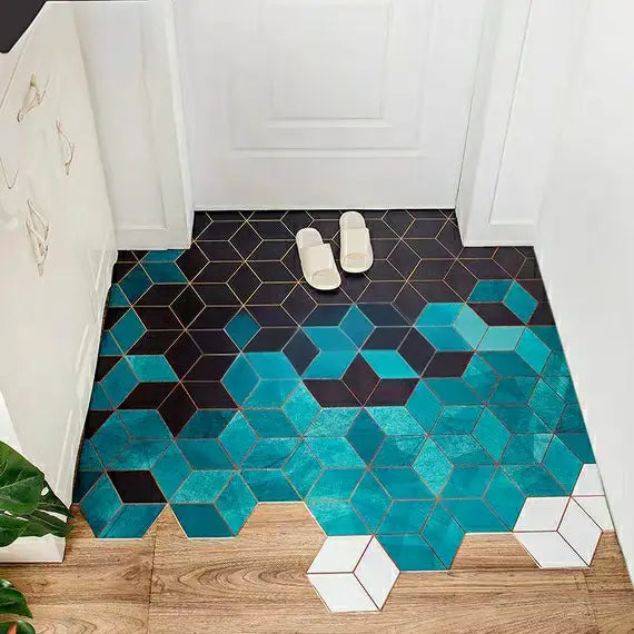 ALAN Modern Hexagon Entryway Floor Rug