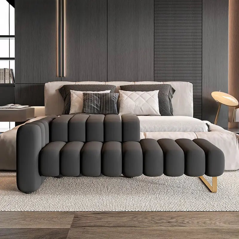 CAL Modern Velvet Ottoman