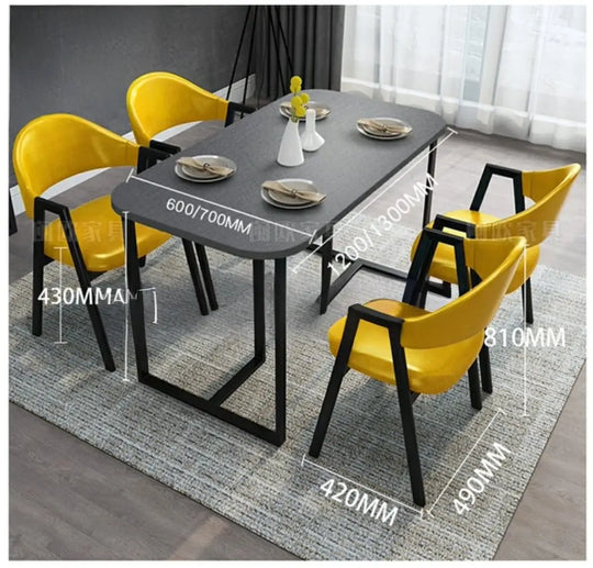 HORNET Modern Marble Dining Table & Chairs
