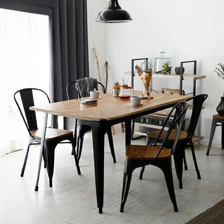 ARCANE Industrial Solid Wood Dining Table