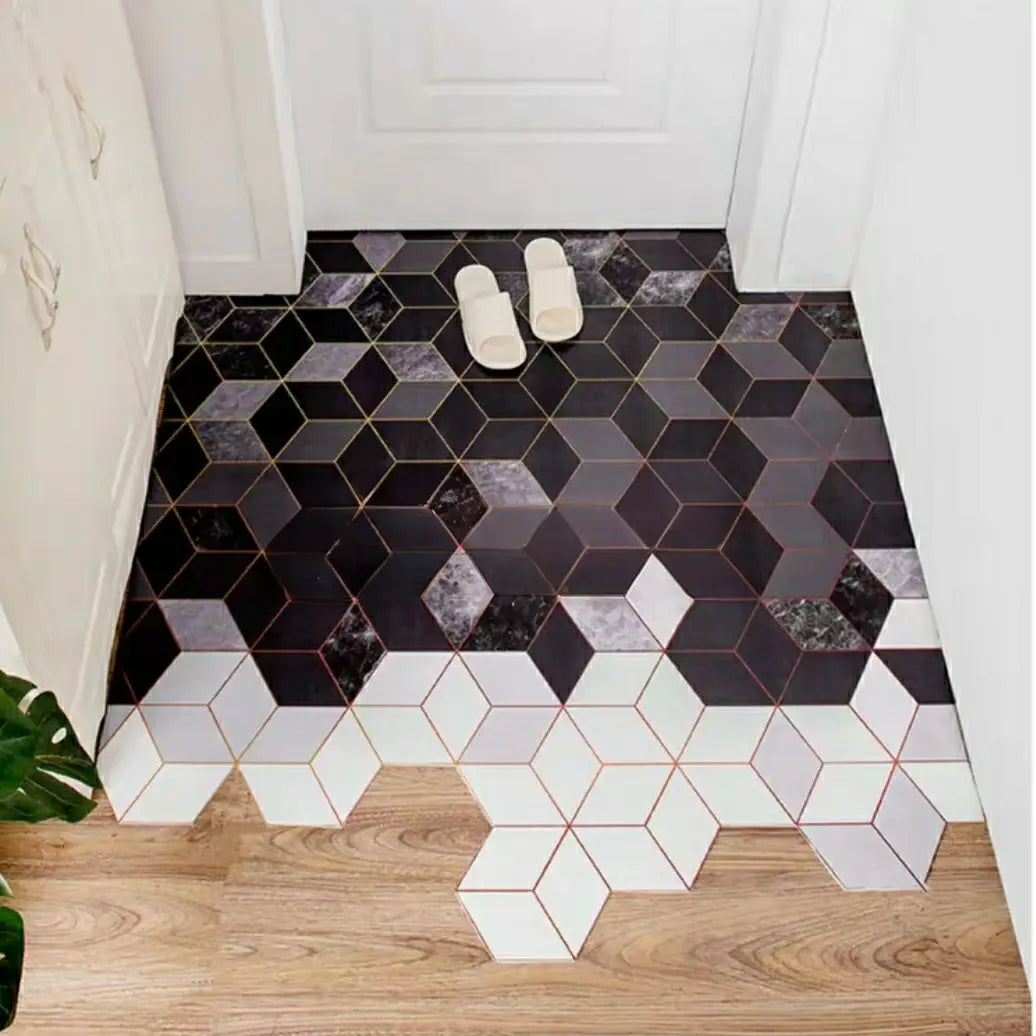 ALAN Modern Hexagon Entryway Floor Rug