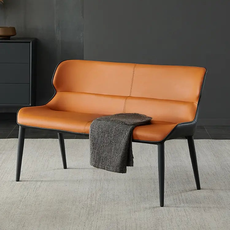 AMAURY Modern Leather Dining Bench & Chairs