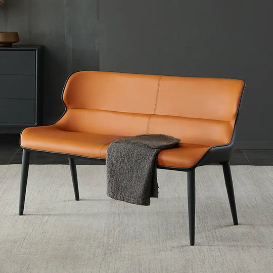 AMAURY Modern Leather Dining Bench & Chairs