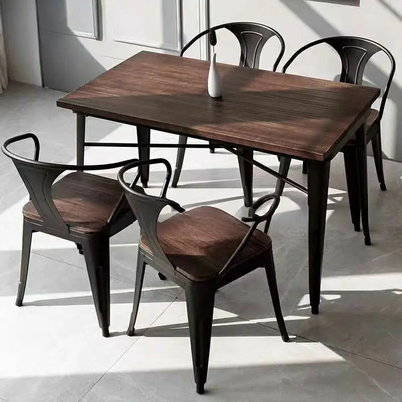 ARCANE Industrial Solid Wood Dining Table