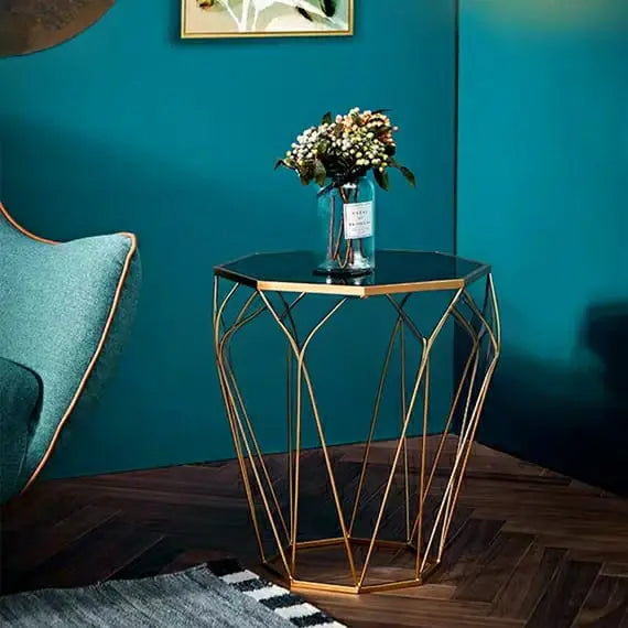 ALVERES Modern Wireframe Side Table