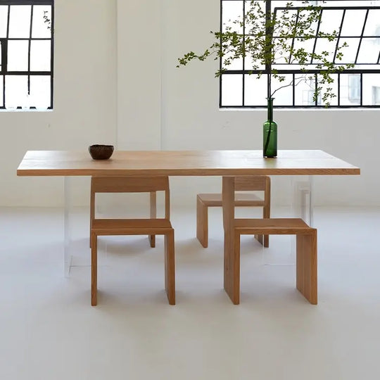 INNIS Minimalist Solid Wood Dining Table