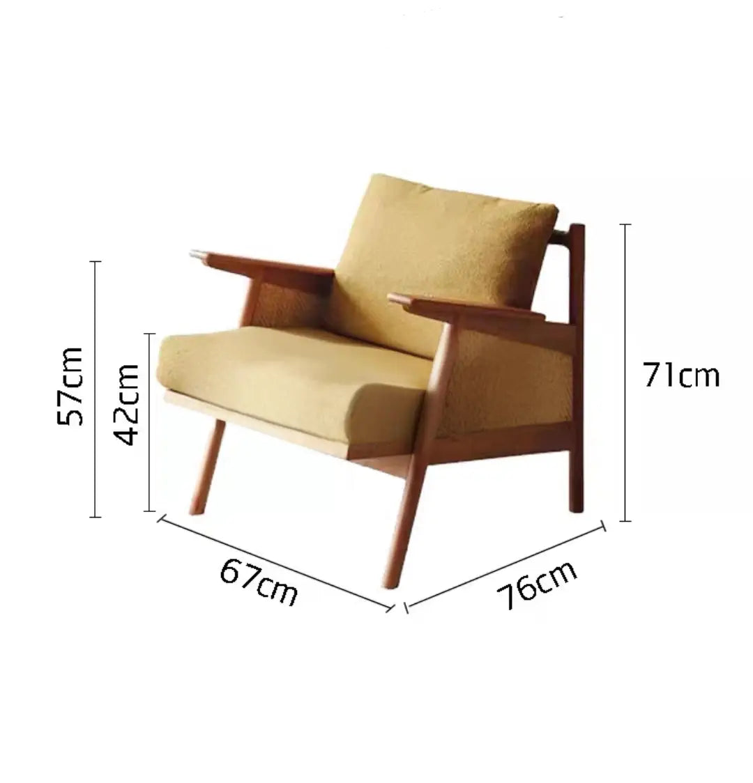 RODRIGO Rustic Solid Wood Armchair