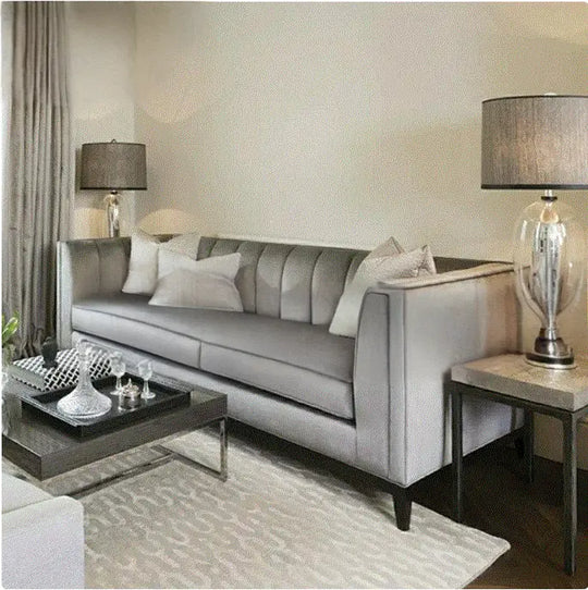 NISHA Modern Victorian Velvet Sofa
