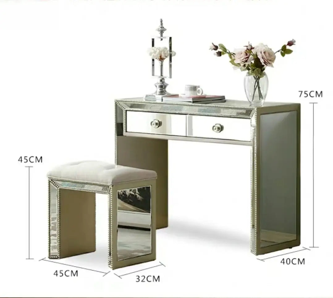 VALENCIA Mirrored Vanity Table Set