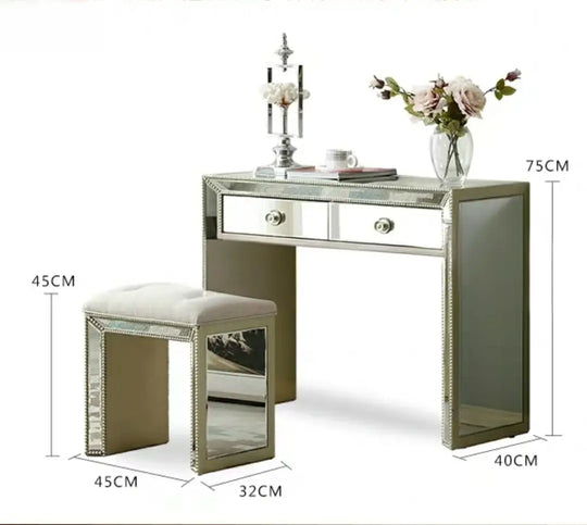 VALENCIA Mirrored Vanity Table Set