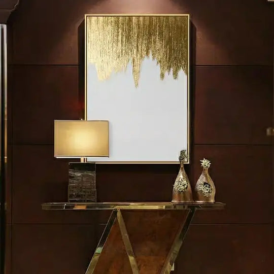 PIERCE Gold Shimmer Canvas Wall Art
