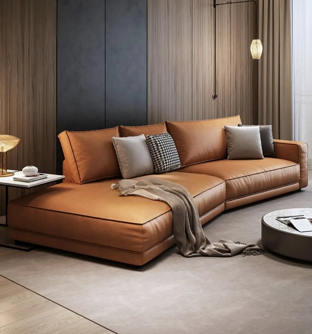 BURBON Modern Leather Sofa