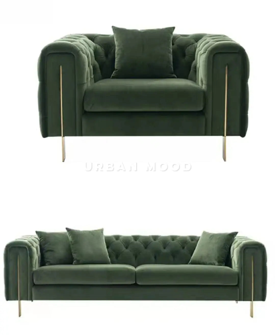 DRAKE Victorian Velvet Tufted Sofa