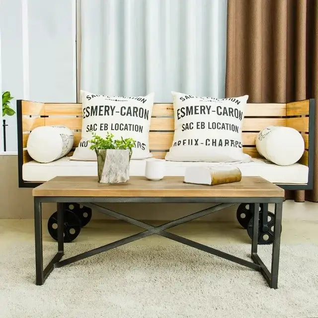 MÁXIMO Industrial Solid Wood Sofa