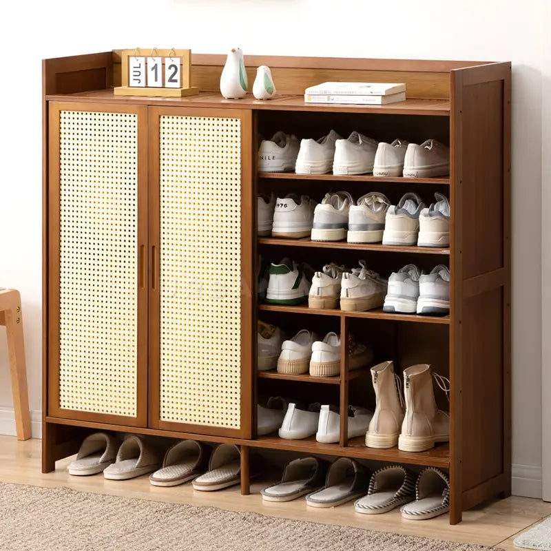 EMIL Vintage Rattan Shoe Cabinet