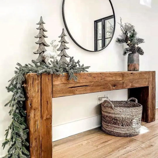 ANTHRO Rustic Solid Wood Console Table