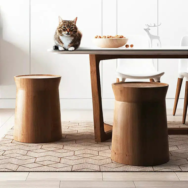 FERGAL Rustic Solid Wood Side Table