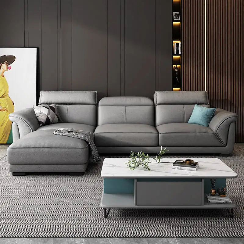 MARKLE Modern Leather Sofa