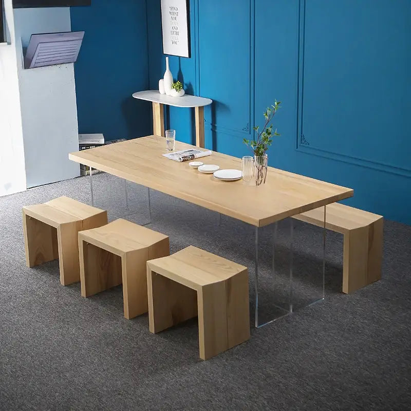 INNIS Minimalist Solid Wood Dining Table