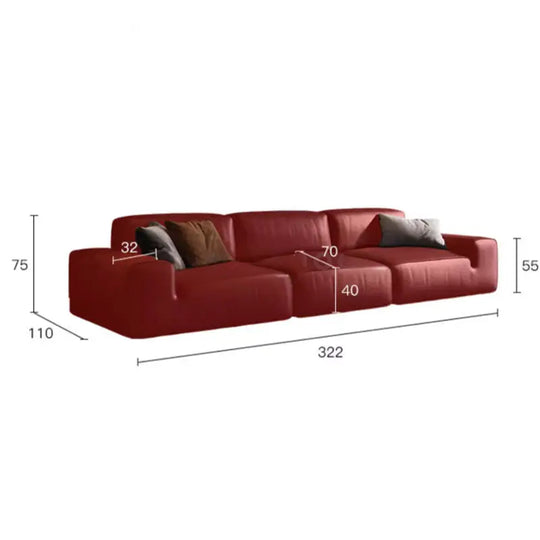 CLAUDIO Modern Leather Sofa