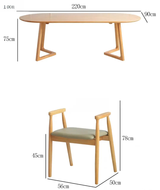 MASS Scandinavian Solid Wood Dining Table